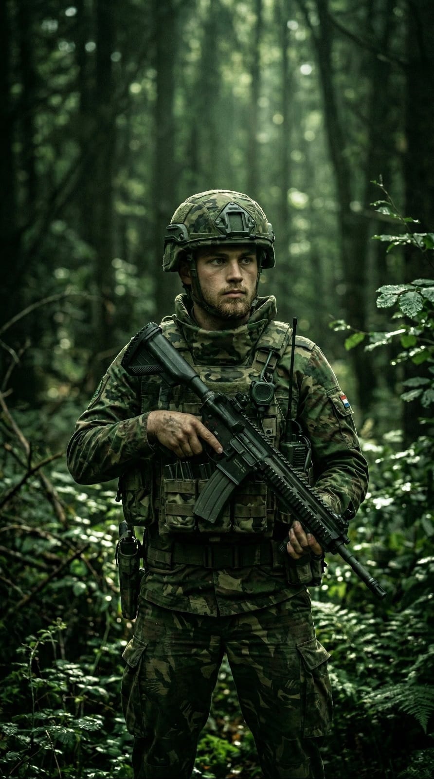 Koninklijke Landmacht soldaat in het veld