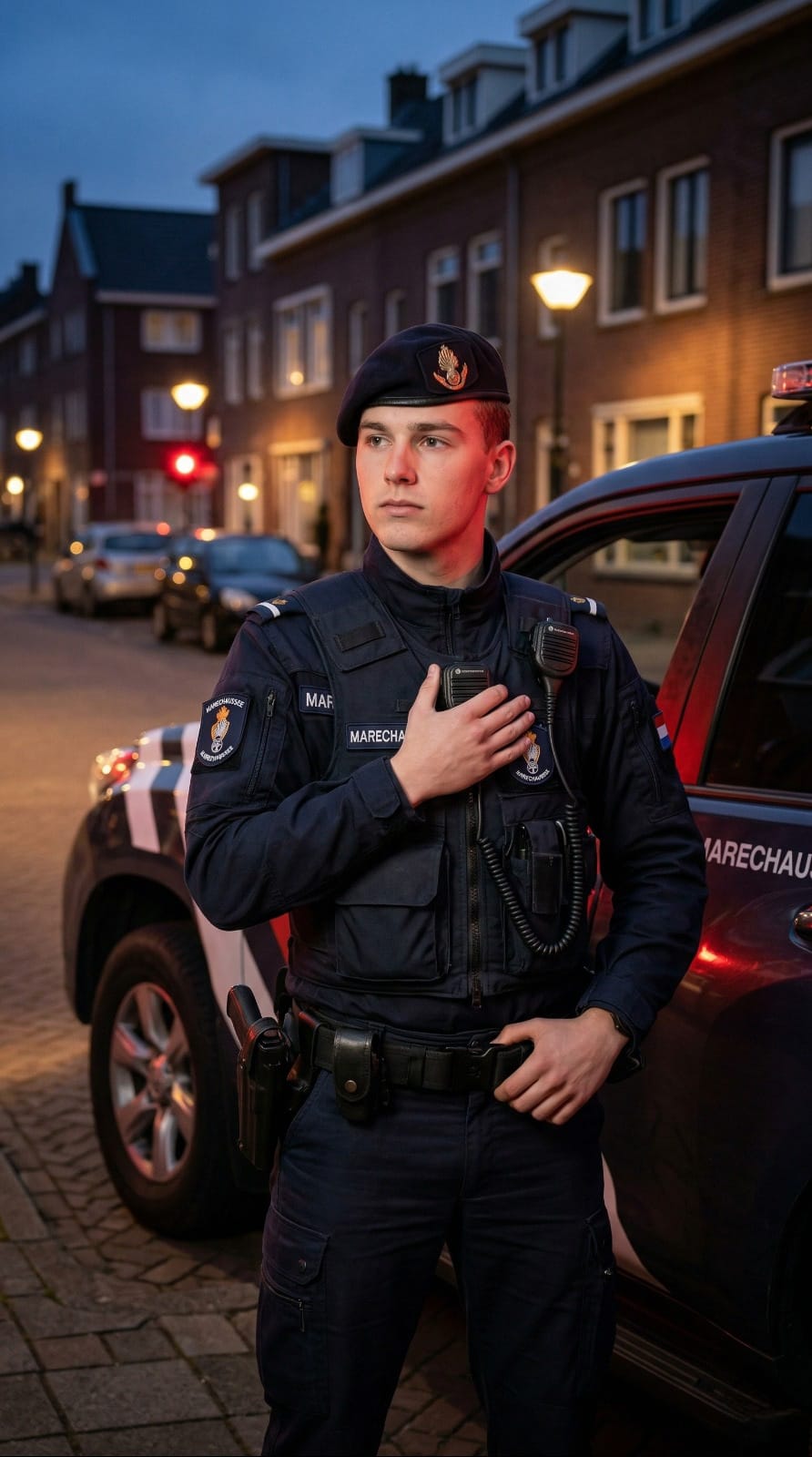 Marechaussee wachtmeester op dienst